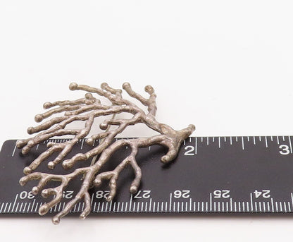 925 Sterling Silver Vintage Brooch Pin Brutalist Cutout Tree Of Life  BP11241