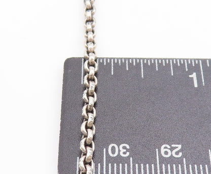 SILPADA 925 Silver  Vintage Enamel Detailed Pendant Chain Necklace  NE1623