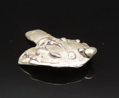 J. COOPER 925 Silver  Vintage Carved Modernist Rare Mushroom Pendant  PT21184