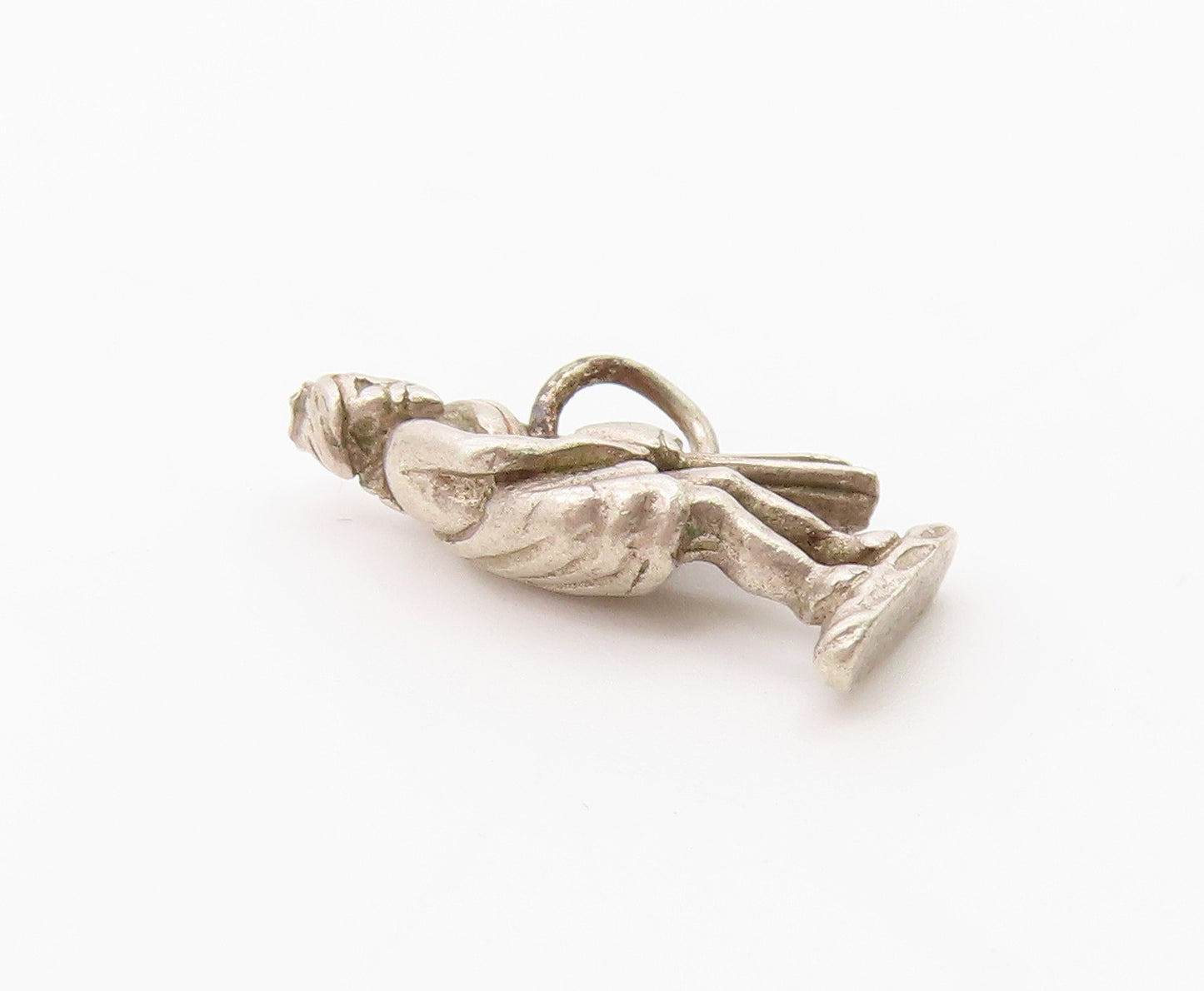925 Sterling Silver  Vintage Petite Figure Pouring Water Drop Pendant  PT8143