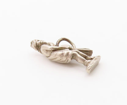 925 Sterling Silver  Vintage Petite Figure Pouring Water Drop Pendant  PT8143