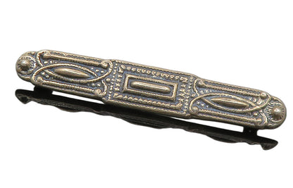 STAMAS 925 Sterling Silver  Vintage Dark Tone Embellished Brooch Pin  BP5414