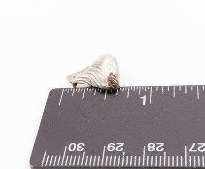 925 Sterling Silver Vintage Pendant Diamonds Inlay Kisses Chocolate  PT24403