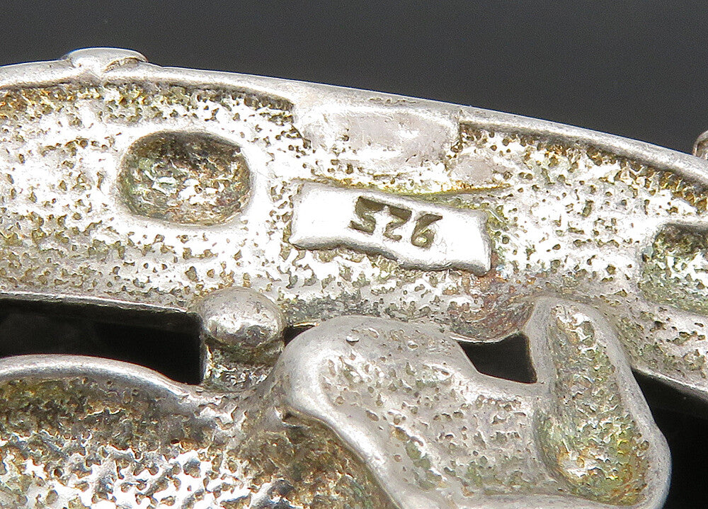 925 Sterling Silver Vintage Shiny Skateboarding Pig Brooch Pin BP9088
