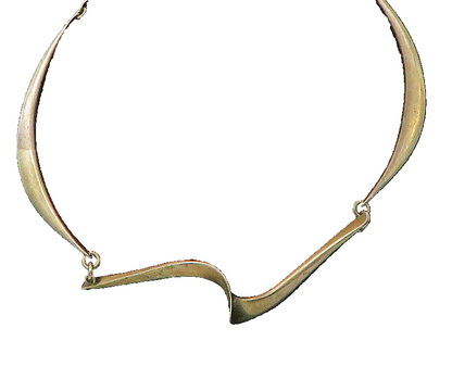 925 Sterling Silver  Vintage Dark Tone Swirl Bar Link Chain Necklace  NE3613