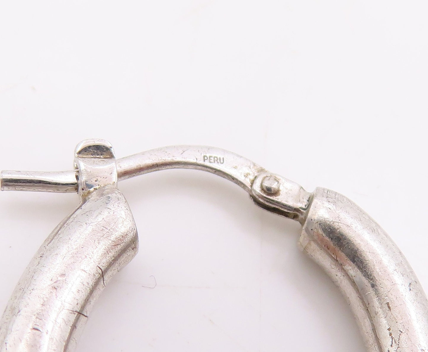 925 Sterling Silver Vintage Earrings Minimalist Open Love Heart Hoops  EG13970