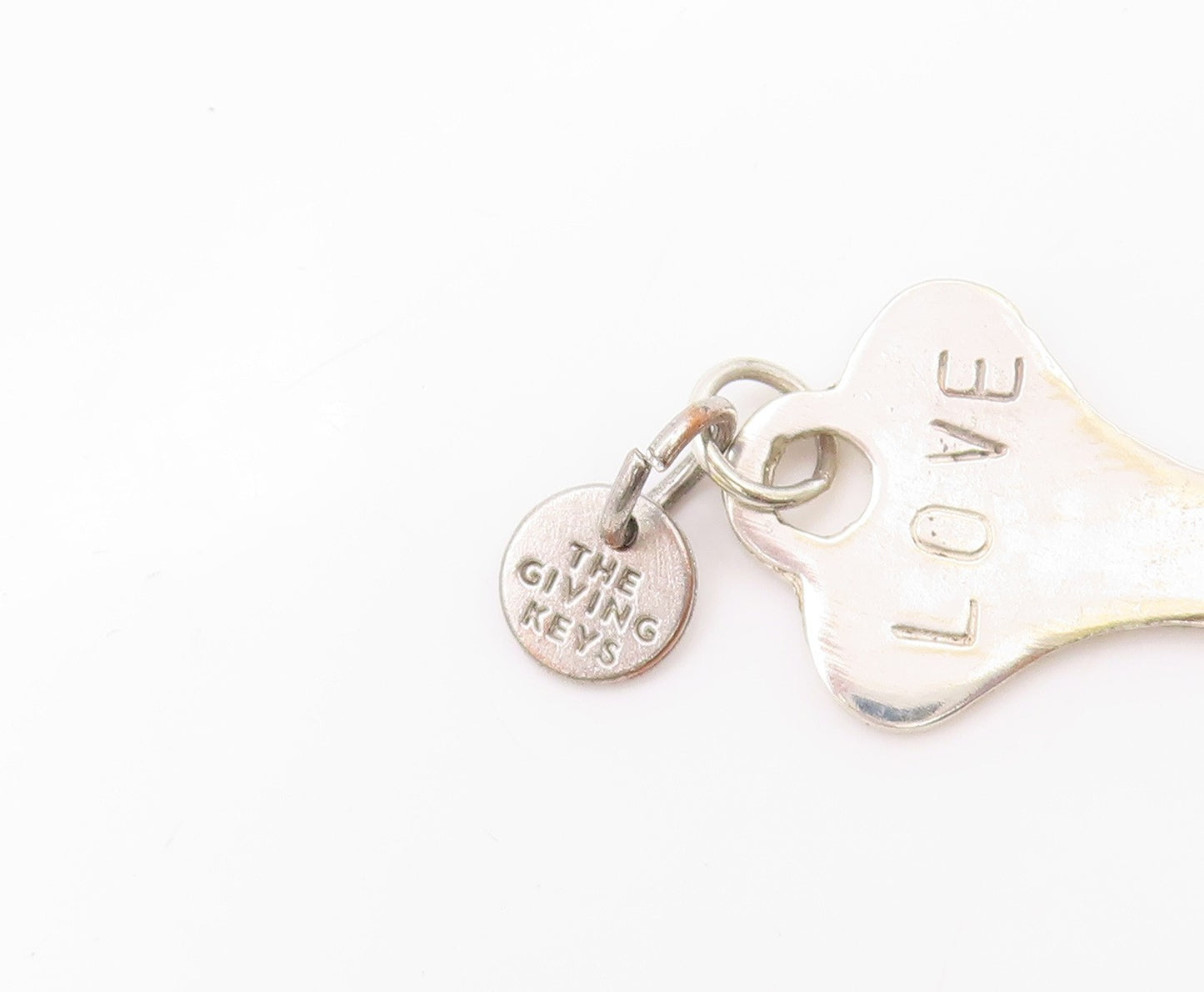 925 Sterling Silver Vintage Pendant Solid Cutout Key Of Love  PT24121