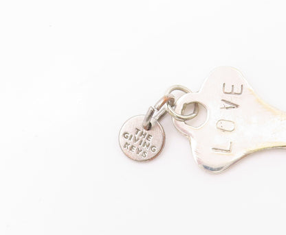 925 Sterling Silver Vintage Pendant Solid Cutout Key Of Love  PT24121