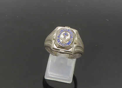 SK&F 925 Silver  Vintage Our Lady Star Of The Sea School Ring Sz 9  RG21743