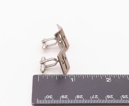 925 Sterling Silver  Vintage Sword Cutout Open Book Design Cuff Links  TR1811
