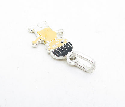 925 Sterling Silver  Petite Enamel Coated Little Boy Drop Pendant  PT3706