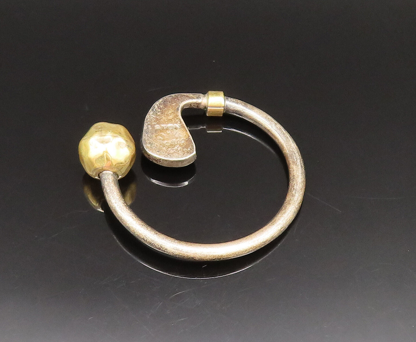 MEXICO 925 Silver  Vintage Golf Club & Screw Off Golf Ball Key Ring   TR3379