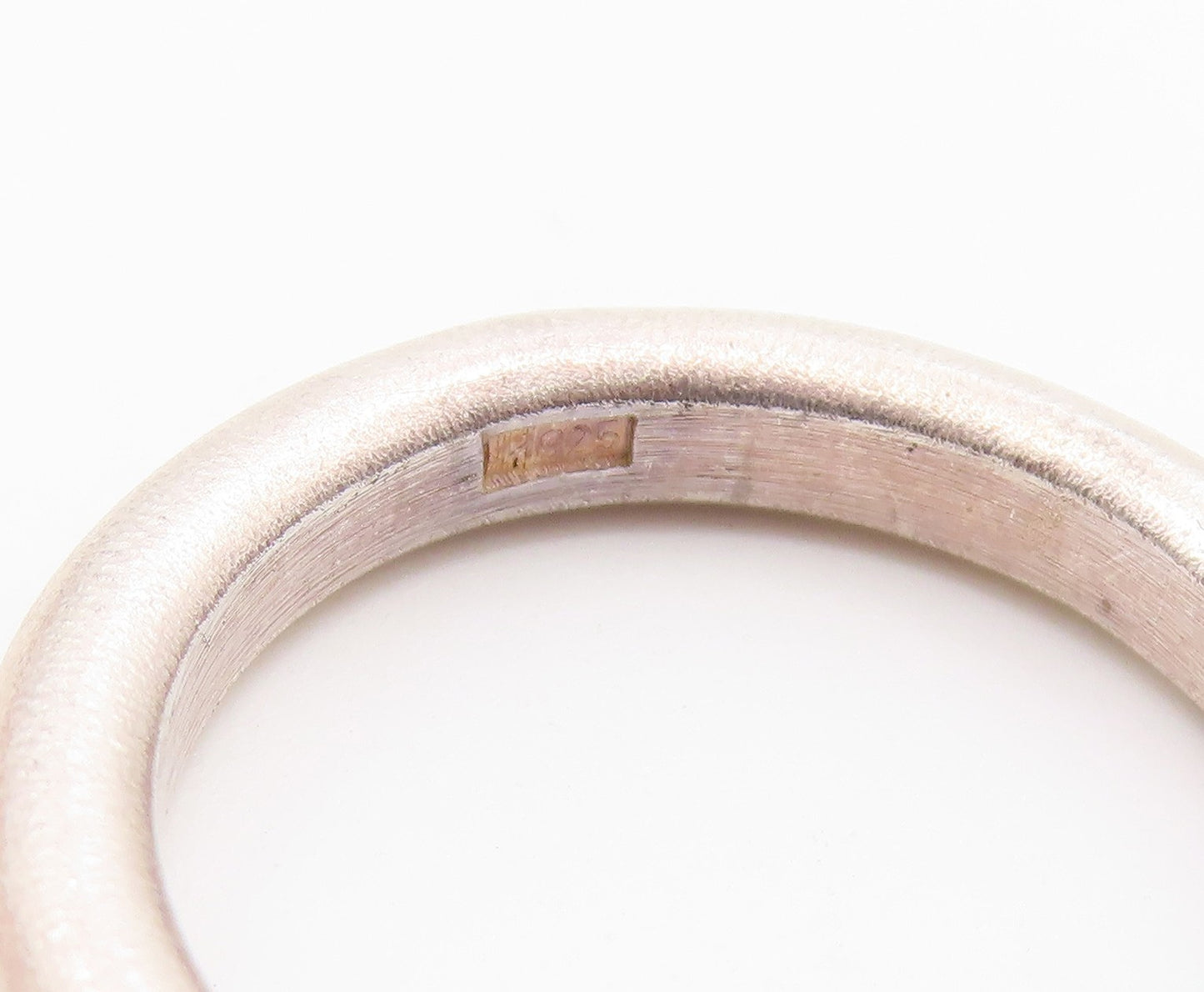 925 Sterling Silver Vintage Ring Minimalist Flush Set CZ Band  Sz 9  RG36868