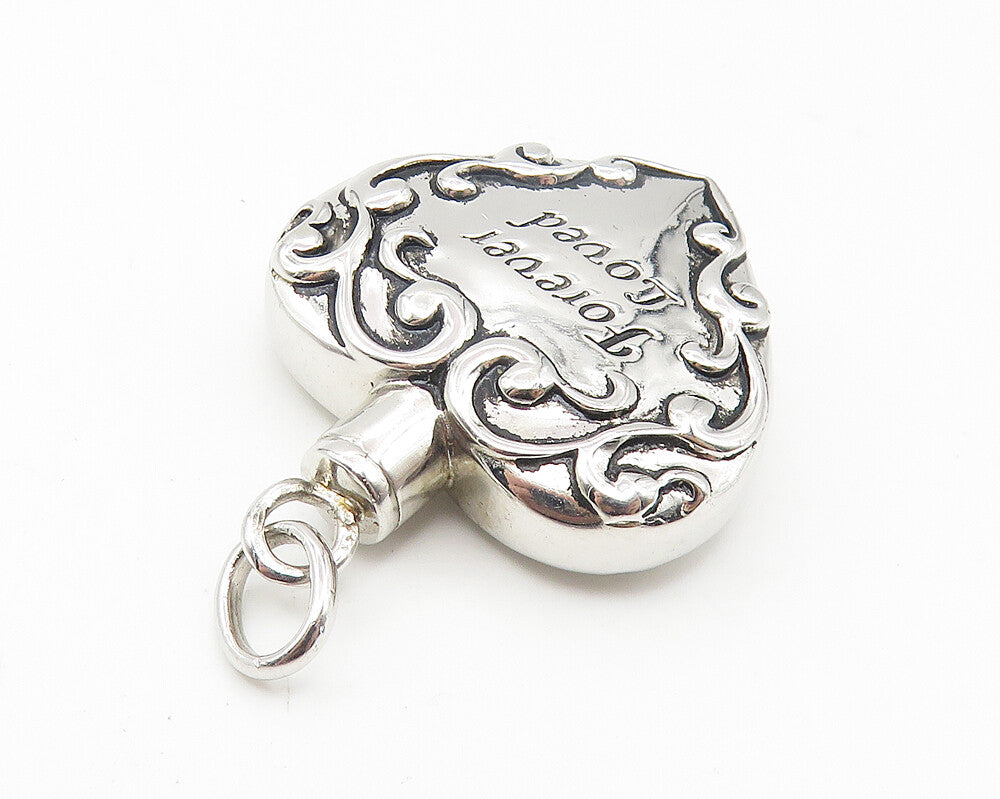 DJB 925 Sterling Silver  Forever Loved Shiny Heart Drop Pendant  PT8667