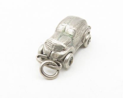 925 Sterling Silver  Vintage Shiny Petite Old Fashioned Car Pendant  PT9380