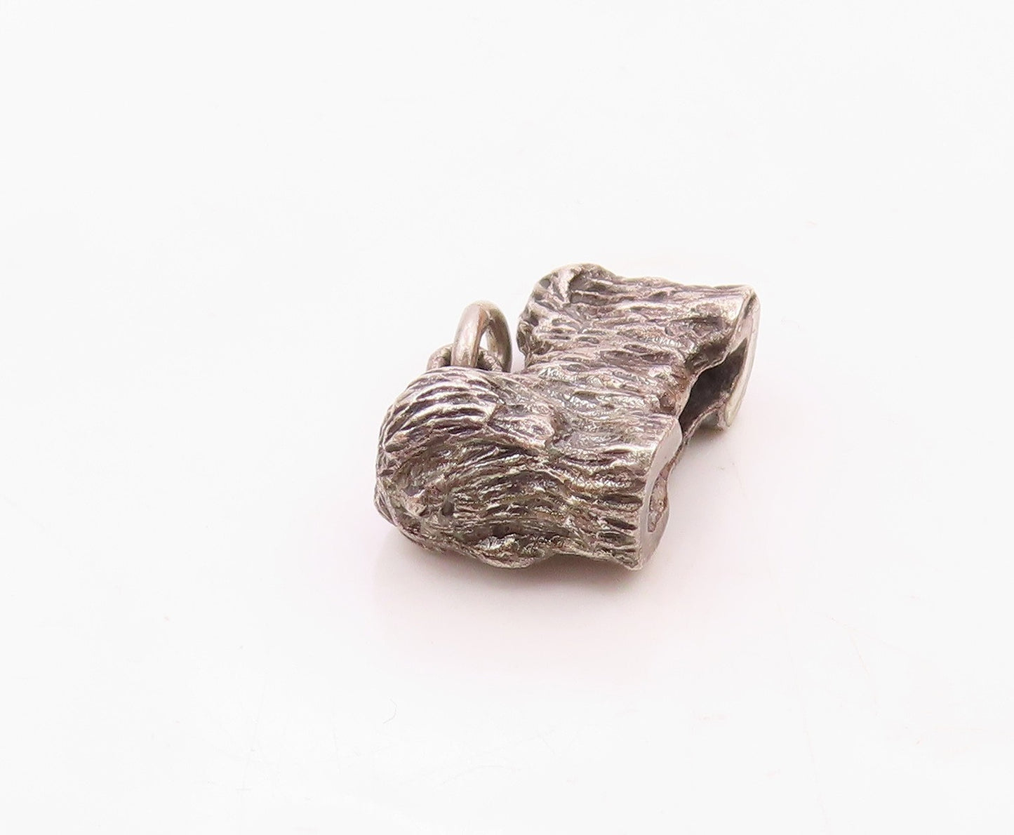 925 Sterling Silver  Vintage Bearded Collie Dog Charm Pendant  PT21332