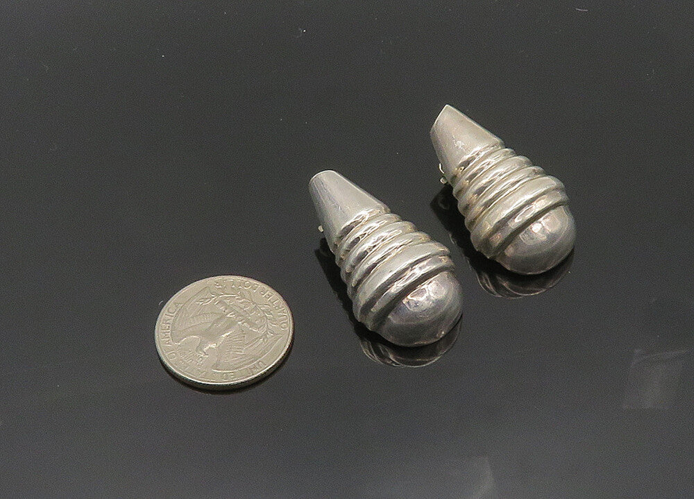 ZINA 925 Silver  Vintage Hollow Cone Shape Non Pierce Drop Earrings  EG10178