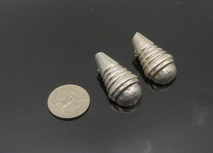 ZINA 925 Silver  Vintage Hollow Cone Shape Non Pierce Drop Earrings  EG10178