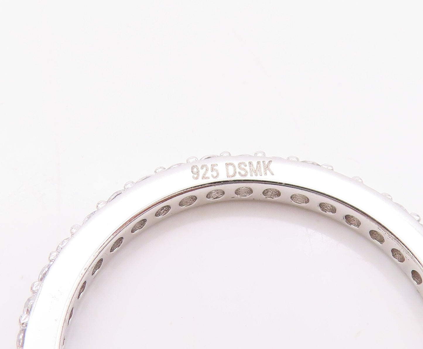 925 Sterling Silver Vintage Ring Minimalist CZ Inlay Band Sz 7 RG30642
