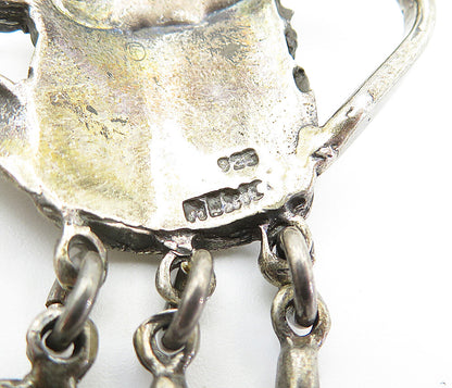 MEXICO 925 Sterling Silver  Vintage Charmed Watering Can Brooch Pin  BP2797
