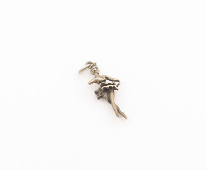 925 Sterling Silver Vintage Pendant Miniature Ballerina Figurine Charm  PT26634