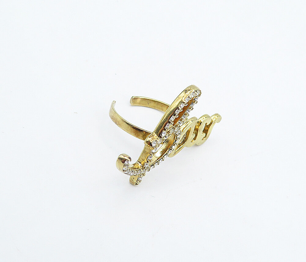 925 Sterling Silver  Topaz Shiny Gold Plated Boss Band Ring Sz 6  RG4982