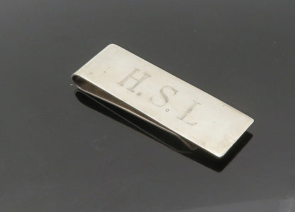 TIFFANY & CO. 925 Sterling Silver Vintage Shiny Initials Money Clip  TR2972