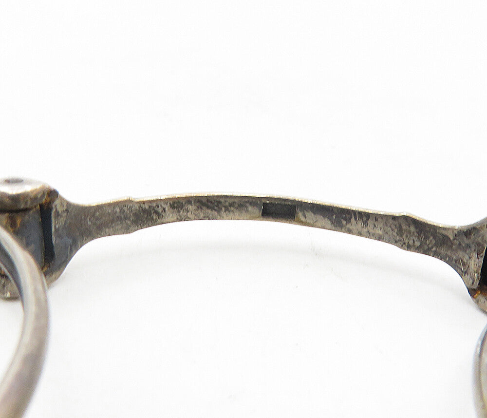 925 Sterling Silver  Vintage Enamel Old Fashioned Spectacles Frames  TR1441