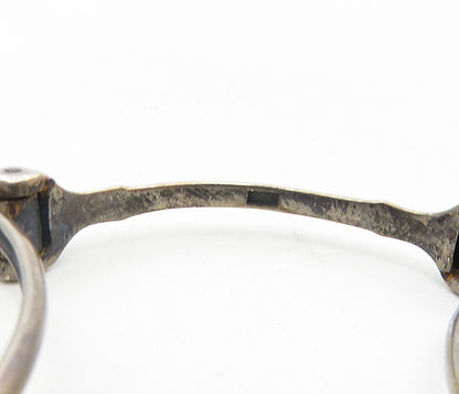 925 Sterling Silver  Vintage Enamel Old Fashioned Spectacles Frames  TR1441