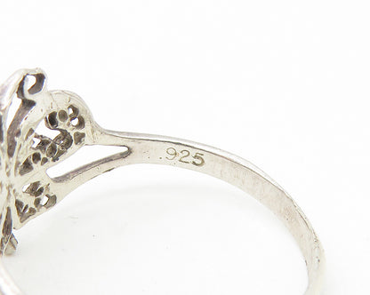 925 Sterling Silver  Vintage Dark Tone Butterfly Band Ring Sz 9.5  RG11095