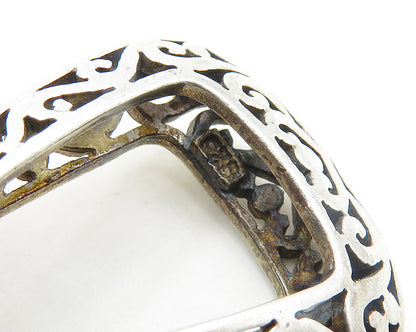 925 Sterling Silver  Vintage Shiny Heart Swirl Pattern Hoop Earrings  EG9551