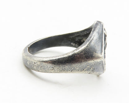 925 Sterling Silver  Vintage Antique Boy Scouts Cubs Band Ring Sz 5  RG11695