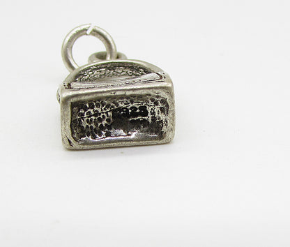 925 Sterling Silver  Vintage Lady's Purse Charm Pendant  PT1828