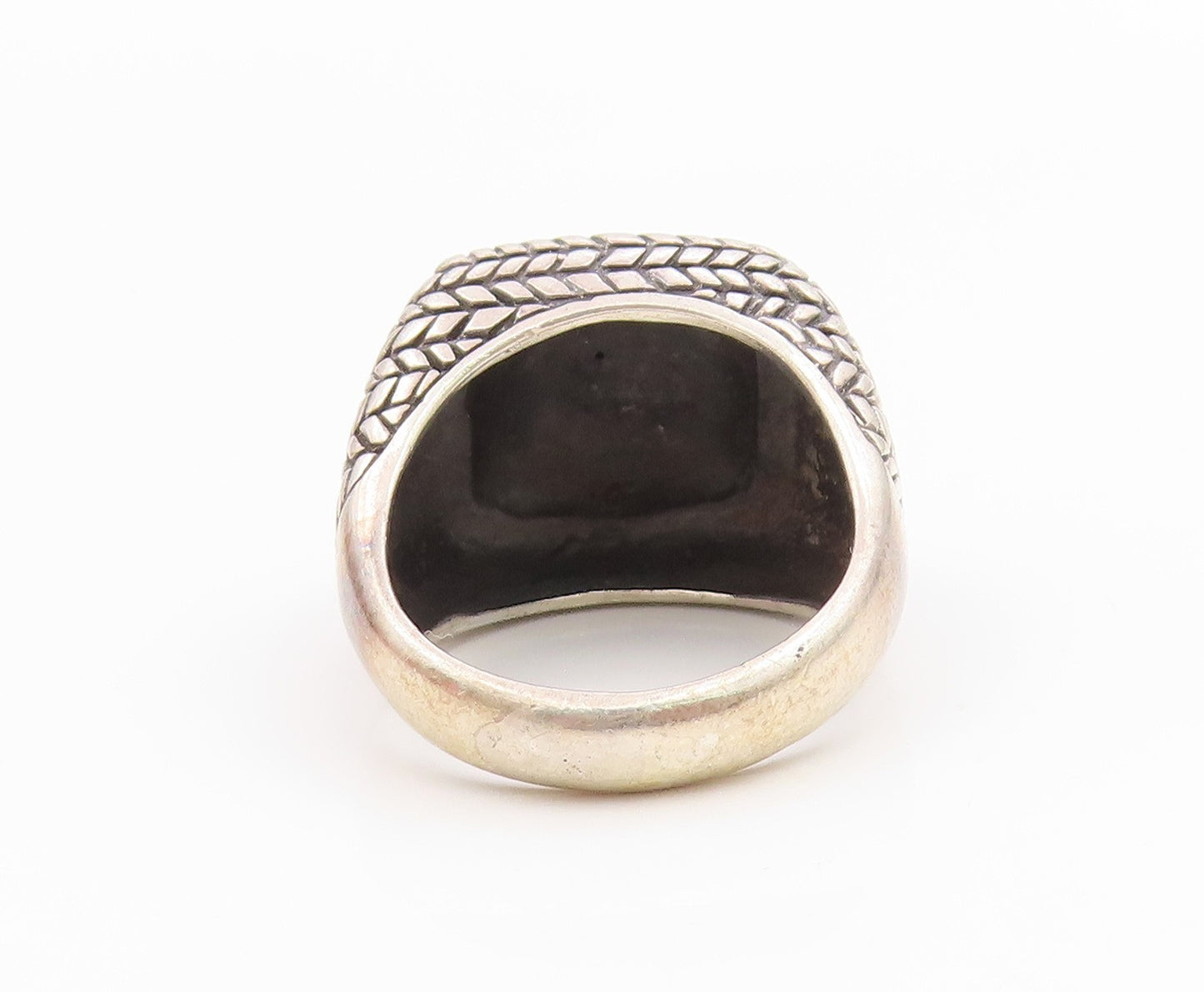 925 Sterling Silver Vintage Ring SILPADA Braided Square Dome Band  Sz 9  RG36101