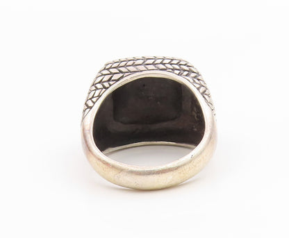 925 Sterling Silver Vintage Ring SILPADA Braided Square Dome Band  Sz 9  RG36101