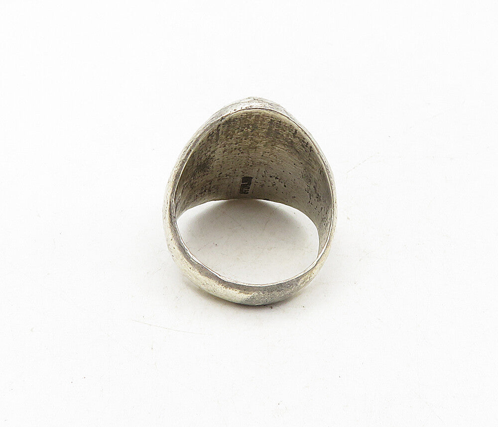 925 Sterling Silver  Vintage Modernist Bear Claw Band Ring Sz 9.5  RG9394