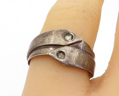 925 Sterling Silver  Vintage Bypass Arrow Design Band Ring Sz 7.5  RG4235