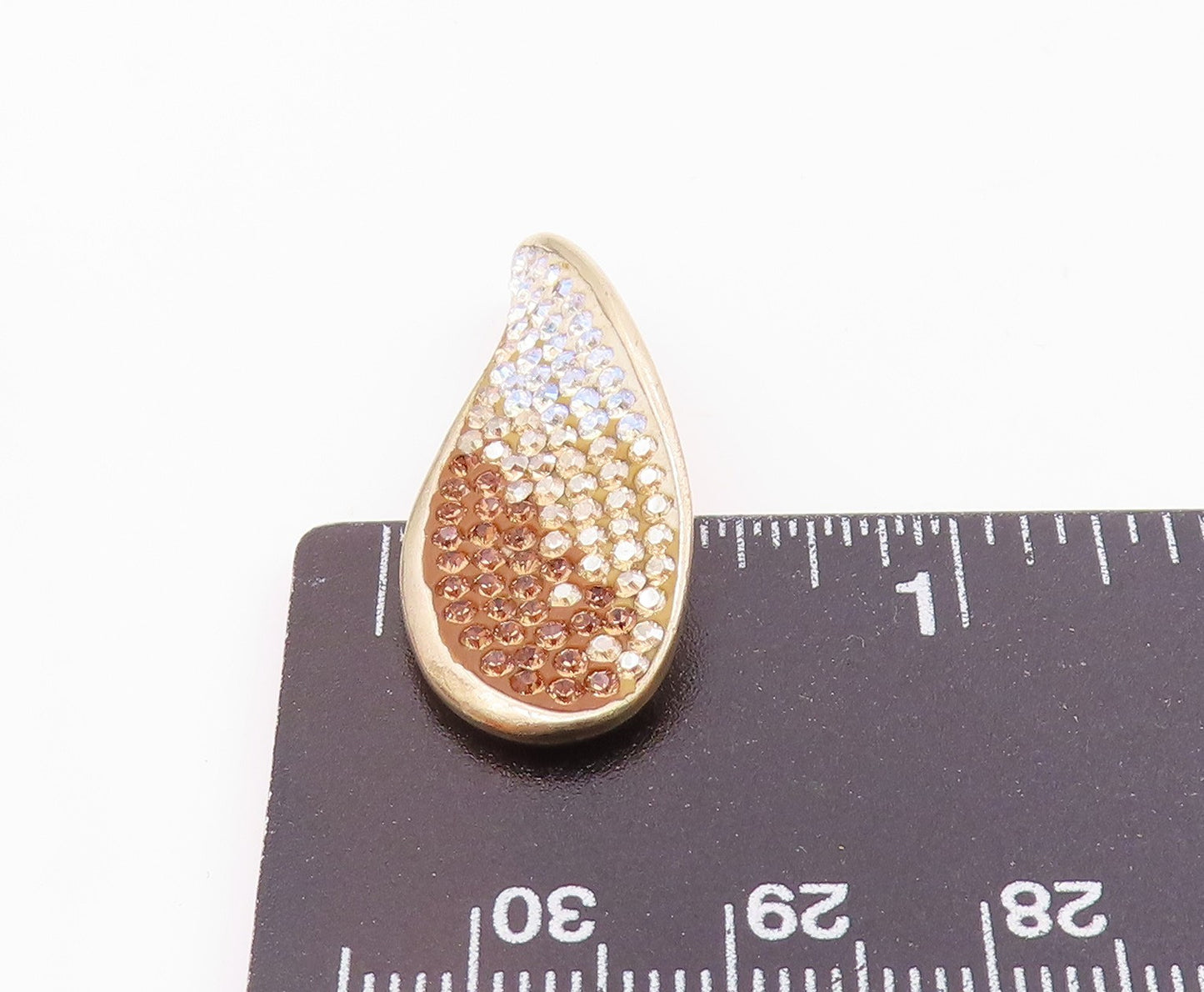 SWAROVSKI 925 Silver  Vintage Gradient Crystal Encrusted Pendant  PT17566