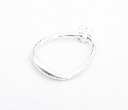 925 Sterling Silver  Shiny Polished Petite Love Heart Slide Pendant PT3220
