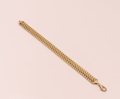 925 Sterling Silver  Vintage Infinity Curb Link Bracelet  BT9804