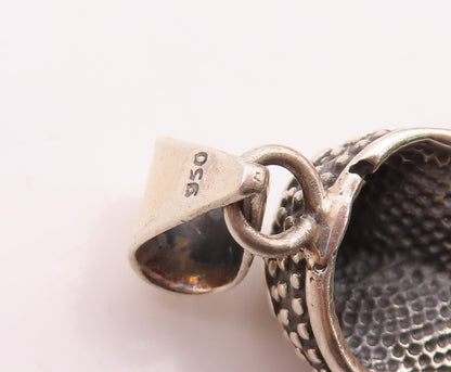 925 Sterling Silver  Vintage Shiny Cobra Snake Motif Pendant  PT19045
