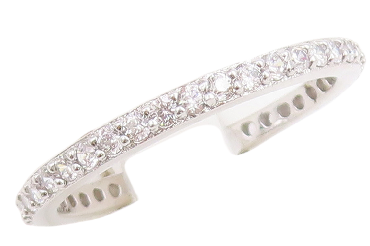 925 Sterling Silver Vintage Ring Minimalist CZ Inlay Band Sz 7 RG30642