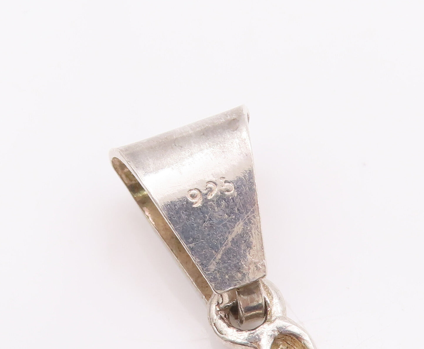 925 Sterling Silver Vintage Pendant Large Solid Cutout Arabic Prayer  PT23133