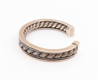 925 Sterling Silver Vintage Bracelet BALI Classic Twisted Rope Cuff  BT11647