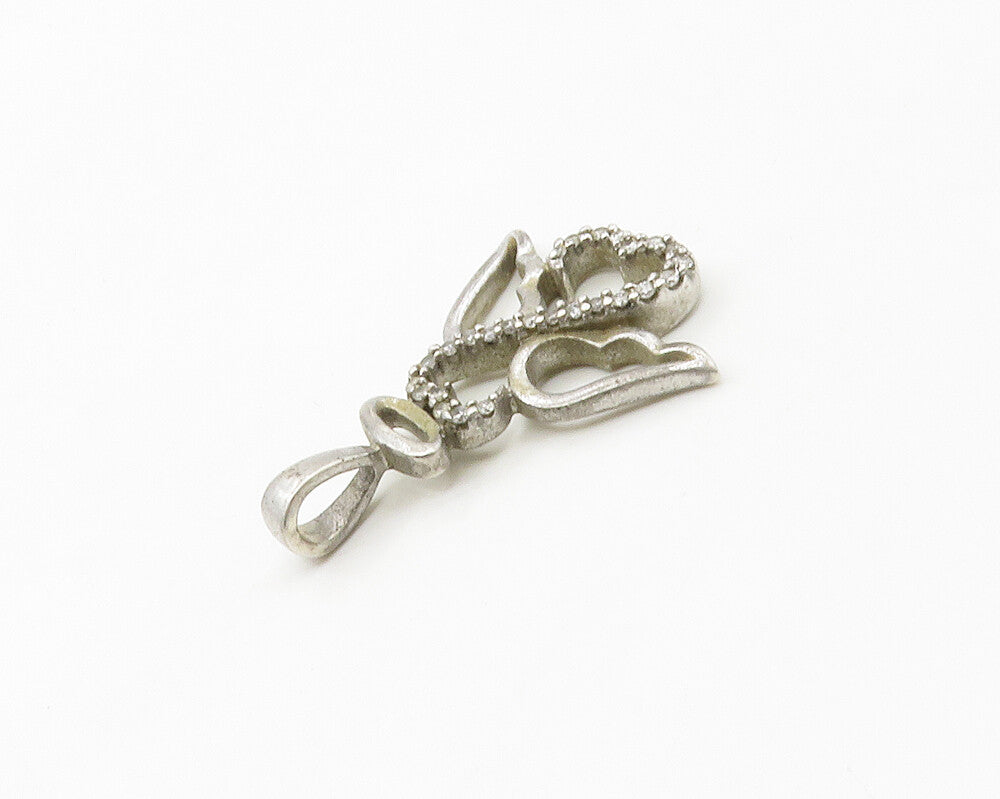 JWBR 925 Silver  Vintage Genuine Diamonds Infinity Heart Angel Pendant PT13683