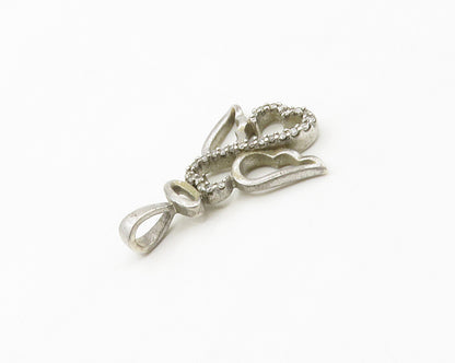 JWBR 925 Silver  Vintage Genuine Diamonds Infinity Heart Angel Pendant PT13683