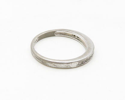925 Sterling Silver  Petite Shiny Cubic Zirconia Band Ring Sz 9  RG17465