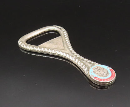 AUSTRALIA 925 Silver  Vintage Ribbed Edge Enamel Souvenir Bottle Opener TR3369