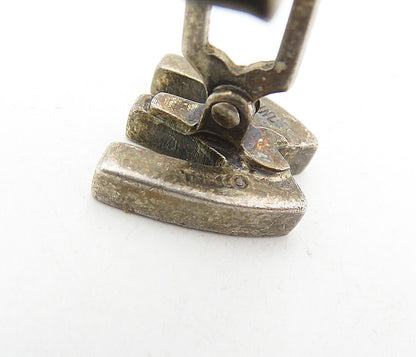 TAXCO 925 Sterling Silver  Vintage Dark Tone W or M Initial Cuff Links  TR1334