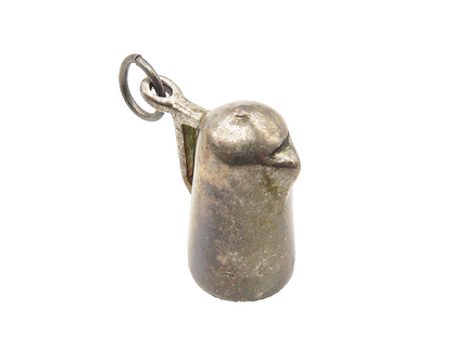 925 Sterling Silver  Vintage Dark Tone Water Kettle Motif Drop Pendant  PT8450